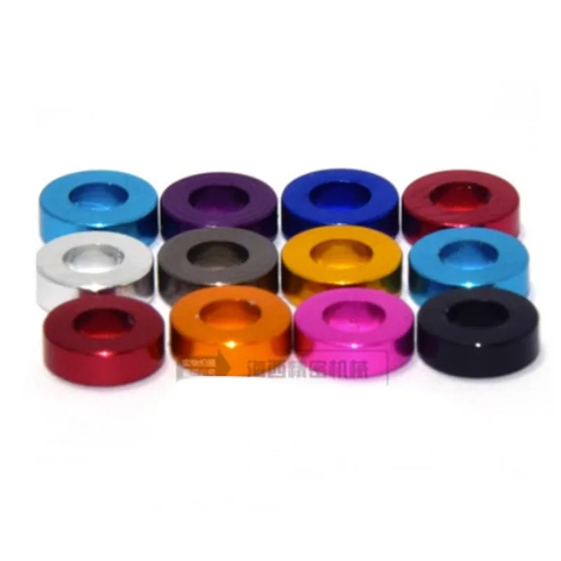 10pcs M3 Aluminum Flat Washer M3*6*0.5-10mm Colourful Anodized