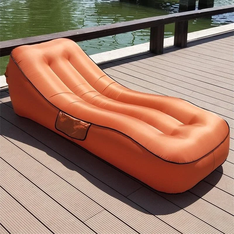 

Outdoor Single Bean Bag Sofa Waterproof Inflatable Air Mattress Foldable Bed Portable Adult Outdoor Beach Sleeping Bed Mat