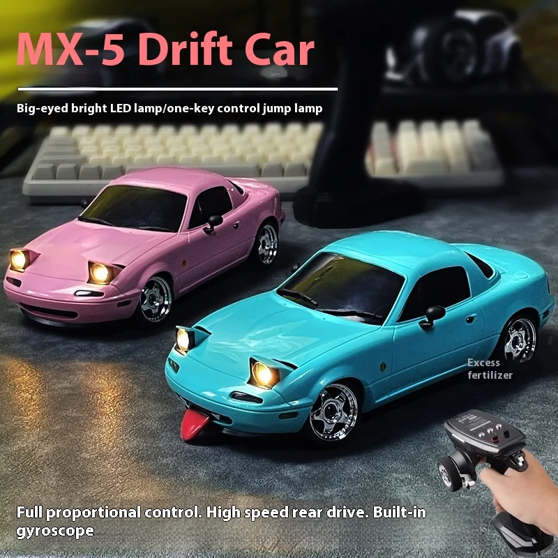 LD1804 1/18 Scale RC Drift Car - Mini Mazda MX-5 With Gyro & LED Lights For Adults