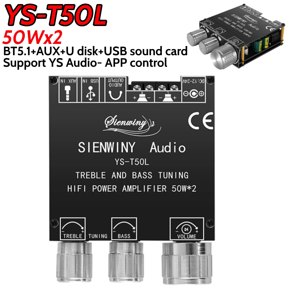 YS-T50L HiFi Amplifier AUX Passive Speakers Bluetooth
