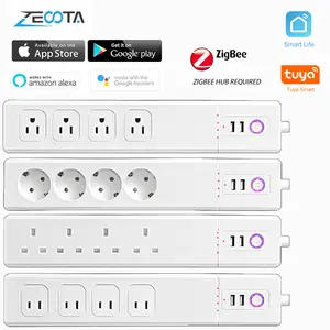 Regleta de alimentación inteligente de 10A, salida WiFi, protector de  sobretensiones UseeLink y toma de corriente USB, cable de extensión  inteligente