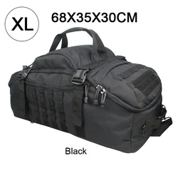Versatile Sport and Outdoor Large Tactical Travel Bag (80L Black)