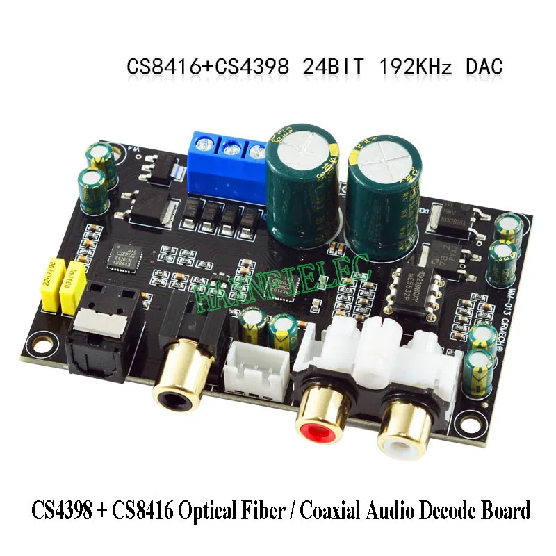 Audio Decoder Board CS8416 + CS4398 24BIT/192KHZ Optical Fiber / Coaxial Decode Module DAC Decoder