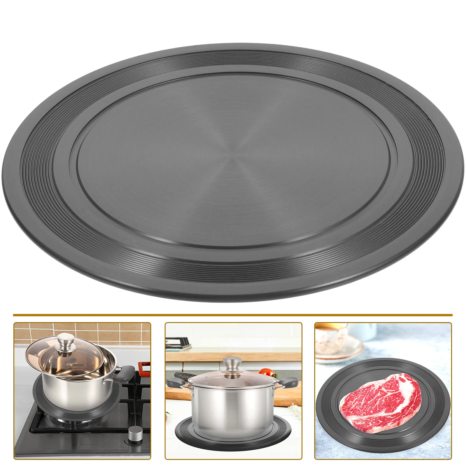

Kitchen Heat Diffuser Plate Metal Stove Diffuser Plate Round Fast Defrosting Tray Diffuser Plate ( Not For Induction Cooker)