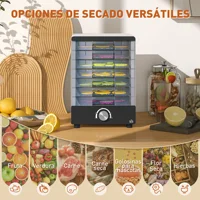 Déshydrateur alimentaire Homcom 350W avec 7 plateaux à température réglable 5