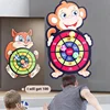 Animal Dart Board for Kids with Sticky Balls Indoor Outdoor Sport Multi Player Party Game Cartoon Animal Dart Board Toys 4