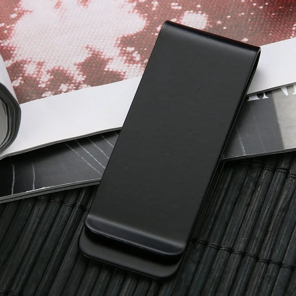 1pc Metal Stainless Steel Money Clip Cash Clamp Holder Portable Wallet Dollar Card Clip Business Banknote Folder for Men Women 5