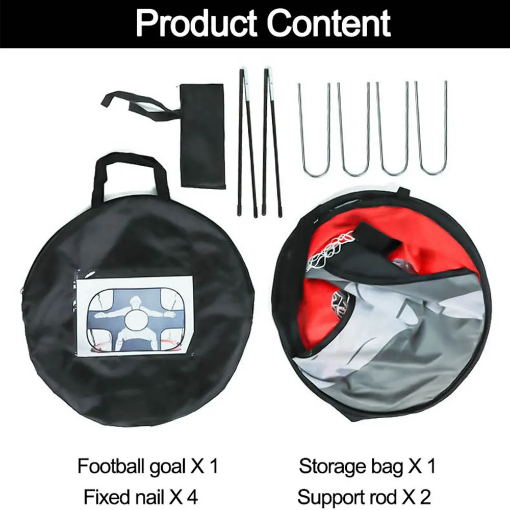 Foldable Football Goal Nylon Soccer Goal Kids and Adults Football Target Net For Playground Backyard Indoor Outdoor Training