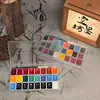 24 Color Pearl Watercolor Paint Set - Vibrant solid paint blocks for Chinese painting, Thangka, calligraphy and color art creati 1