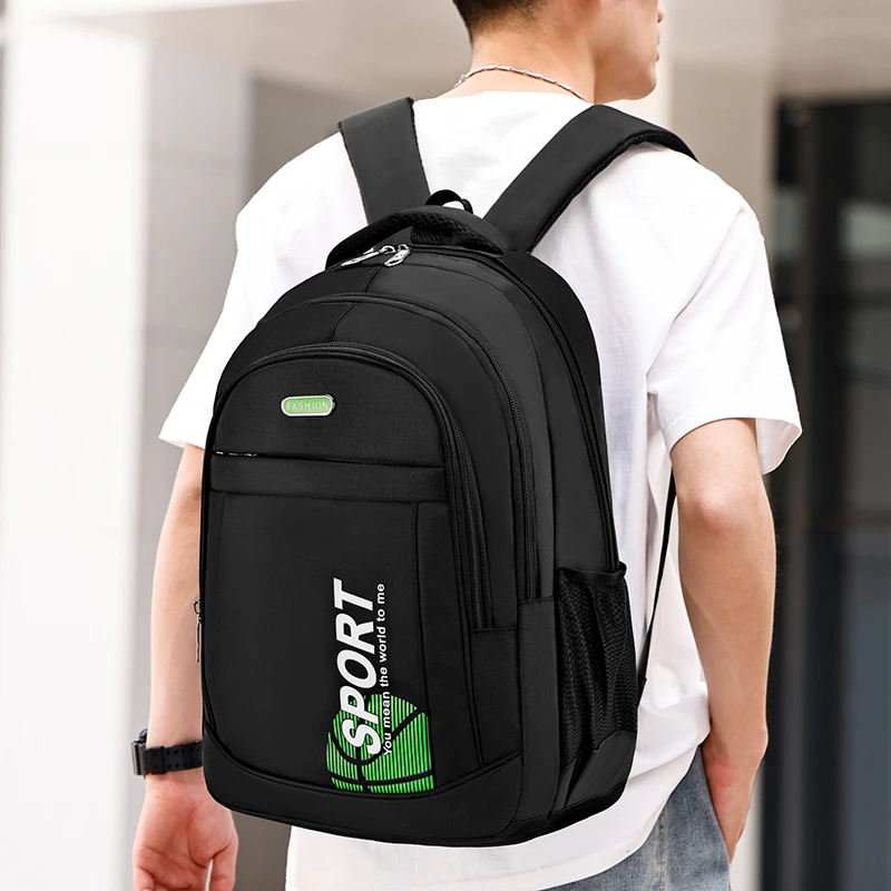 Large-capacity backpack - travel backpack with laptop compartment and padded shoulder strap - equipped with zipper closure and s