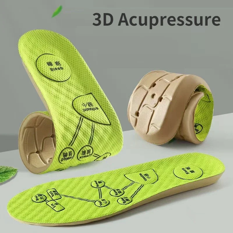 Shoe Insoles Orthopedic Insoles Foot Acupressure Insole Men Women Soft Breathable Sports Cushion Inserts Sweat-absorbing Deodorant Insole Shoe Pads