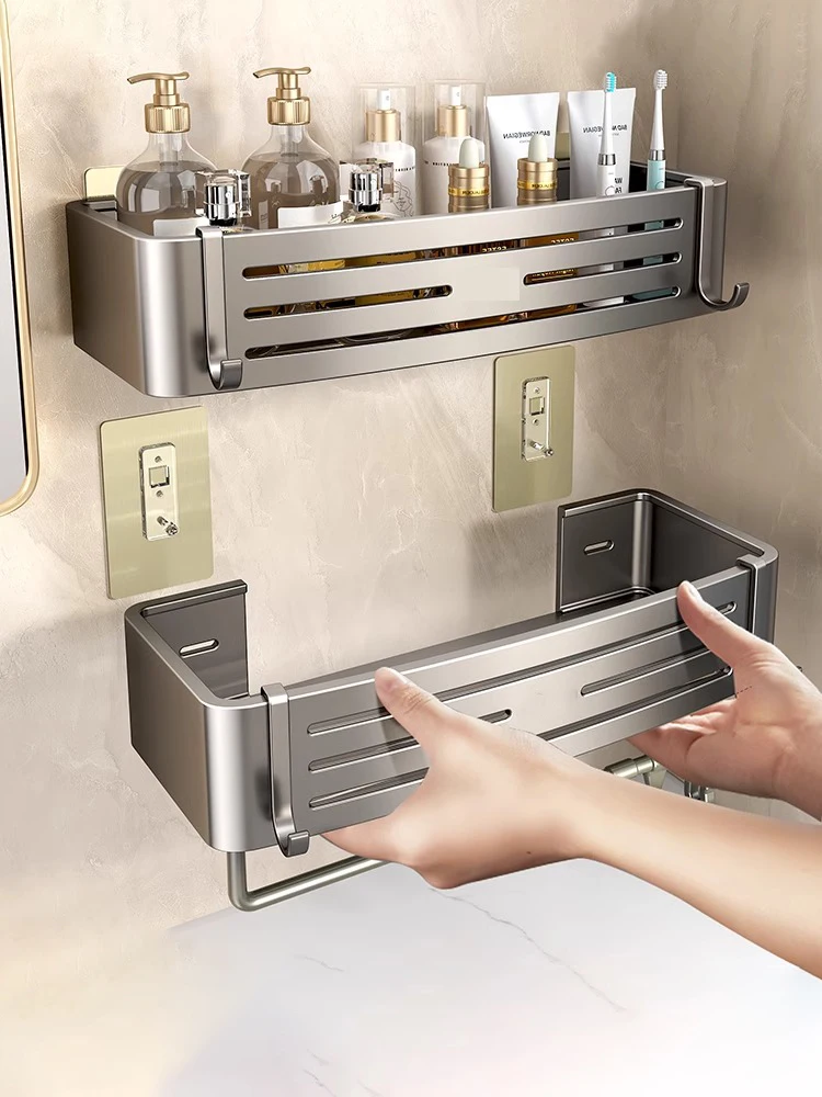 Bathroom-Shelf-Without-Drilling-Hanging-Organizers-Towel-Rack ...