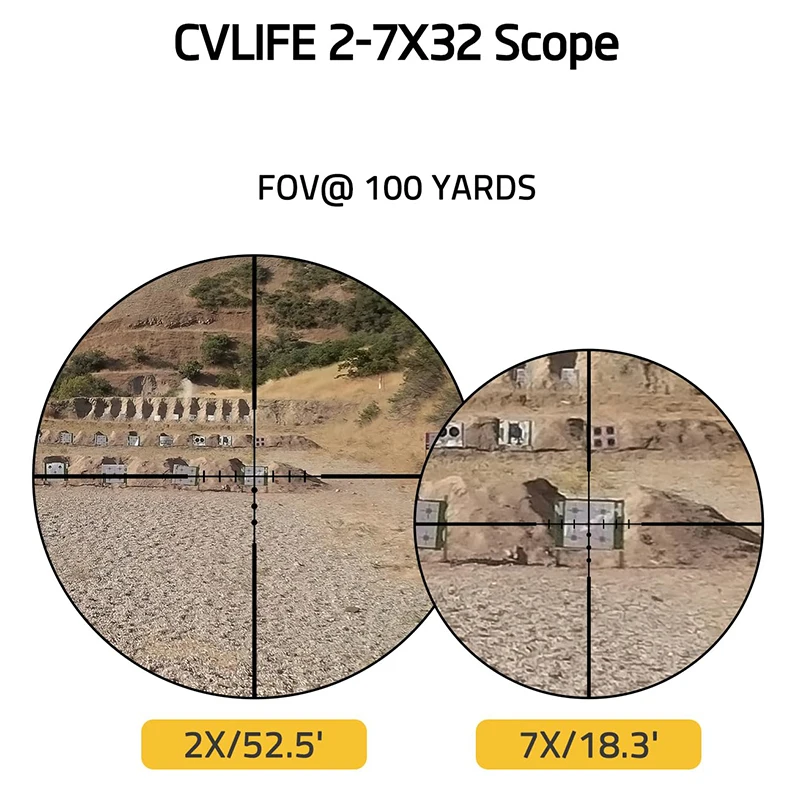 MidTen JackalHowl F02 Rifle Scope 1 inch Tube SFP with Free 20mm Scope Rings Second Focal Plane