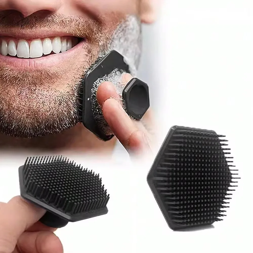 Silicone facial cleaning brush scrubber miniature face deep clean shave massage for men