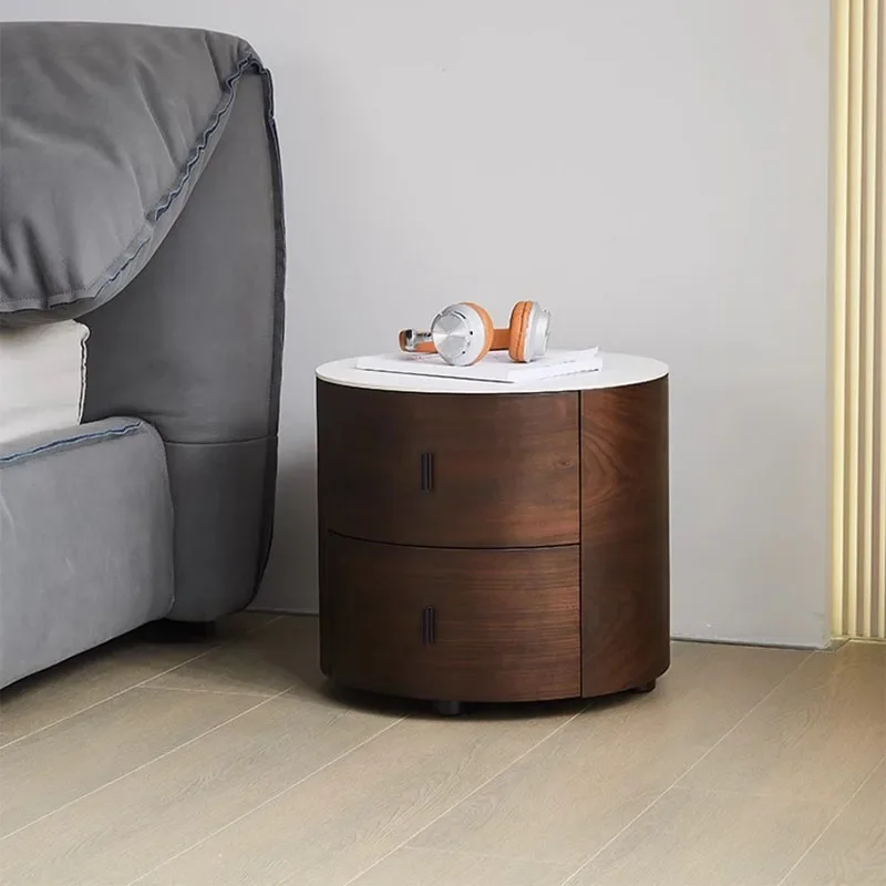 

Natural Wood Nightstand Modern Knobs Minimalistnordic Bedroom Nightstands Drawers Small Space Mesa De Cabeceira Furnitures