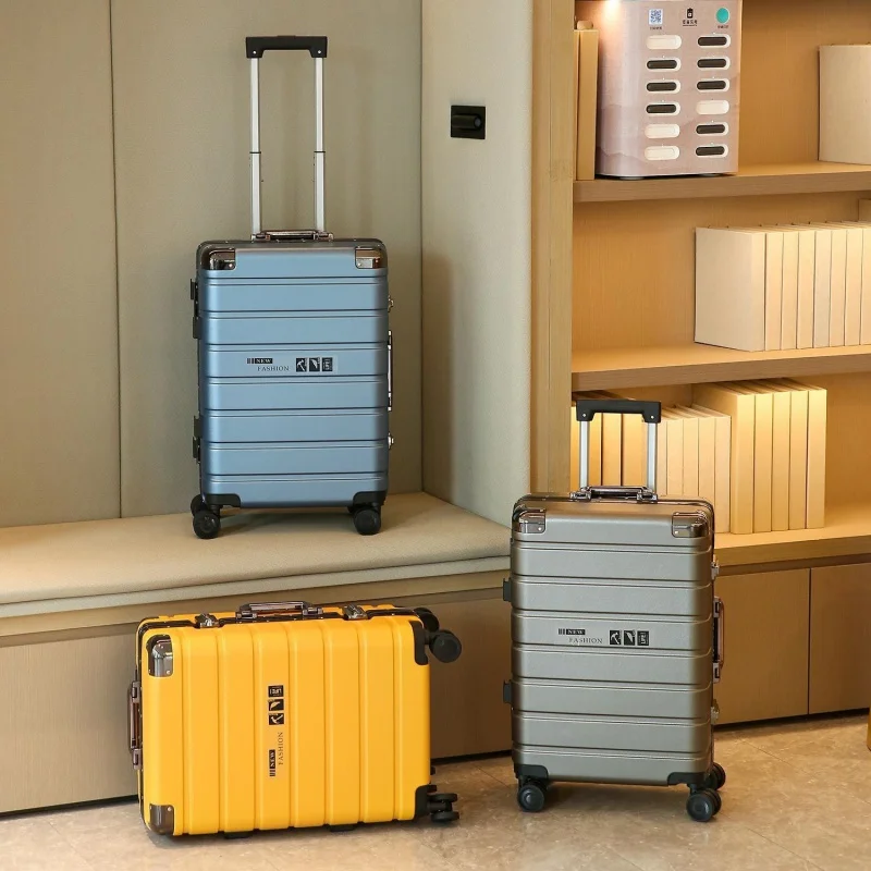 Crafted with exquisite luggage, large capacity, sturdy and durable aluminum frame, travel box with silent universal wheels 28