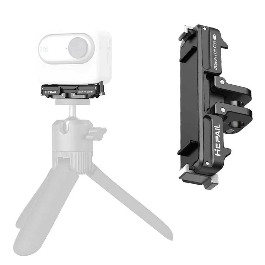 

For Insta360 GO 3 Magnetic Quick Release Mount Aluminum With Cover Protector Screen Accessories Glass Lens Silicone S9U5