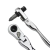 Mini 1/4 Inch Ratchet Wrench, 72-Tooth Reversible Chrome Vanadium Steel Ratchet Wrench with Socket & Bit Driver Dual Head 1