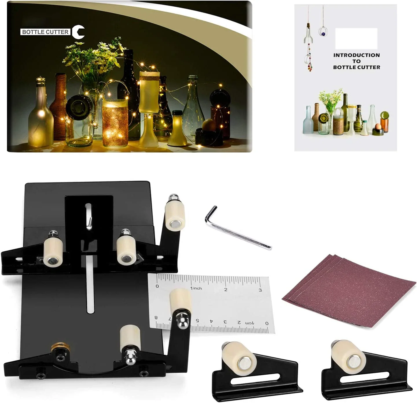 Glass Bottle Cutter, Fixm Square & Round Bottle Cutting Machine, Wine Bottles and Beer Bottles Cutter Tool Accessories Tool Kit 5