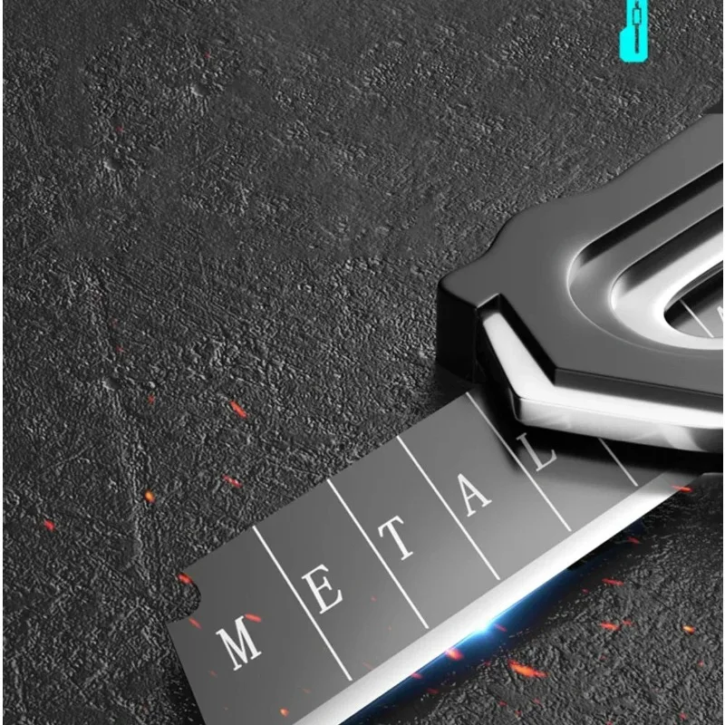 Stainless Steel Industrial Utility Knife with Replaceable High Carbon Steel Blade for Cutting Paper, Office Student Supplies