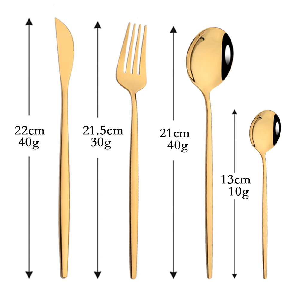4Pcs Gold