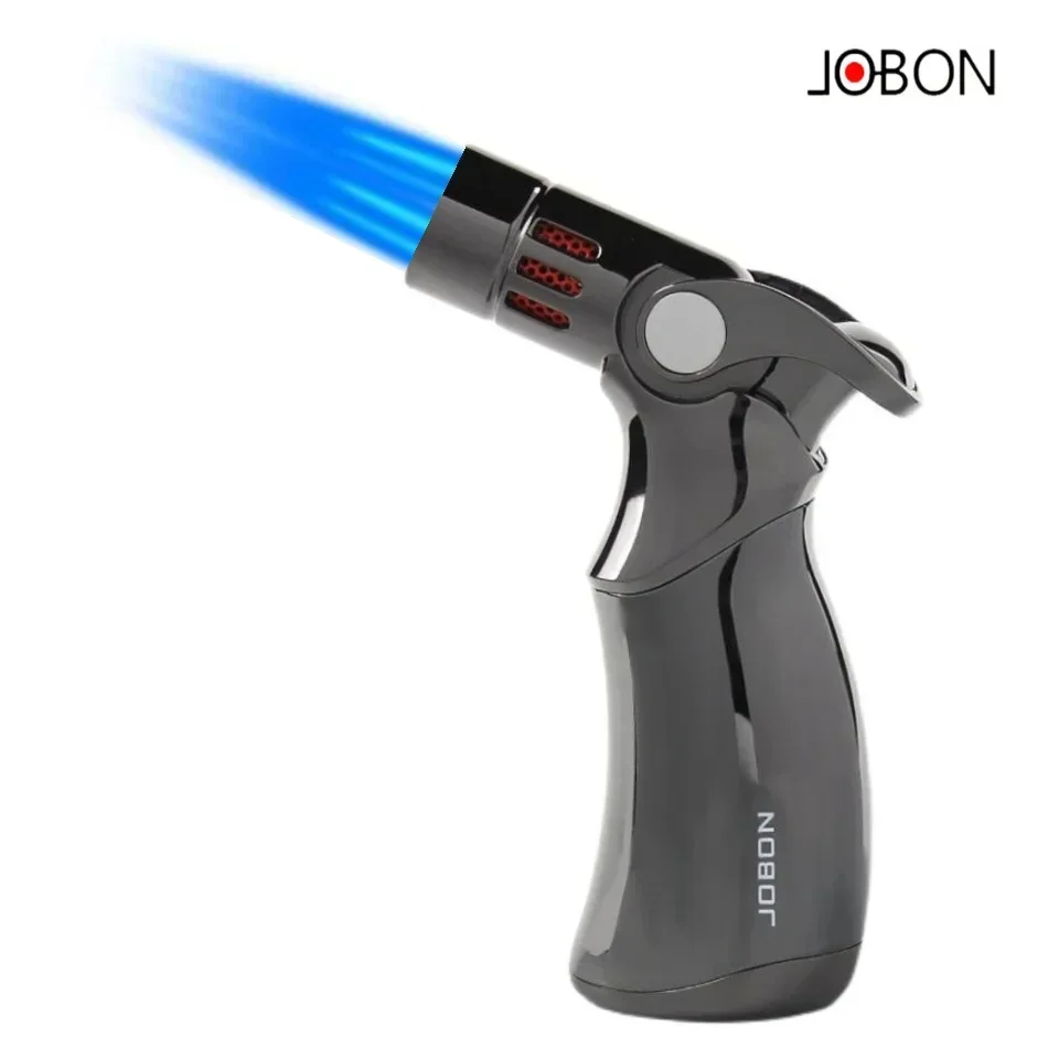 

JOBON 4 Flame Lighter Metal Windproof Torch Lighter Cigar Lighter Blue Jet Turbo Outdoor Butane Gas Lighter Men'S Gadgets Gifts