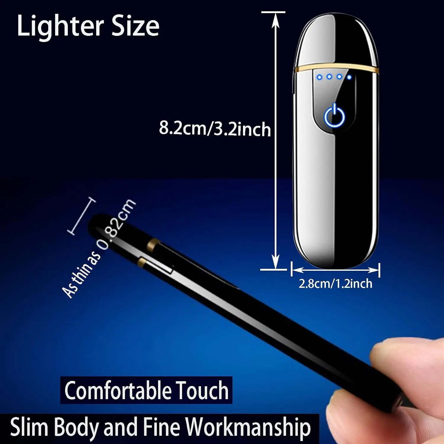 USB Rechargeable Smart Windproof Plasma Lighter