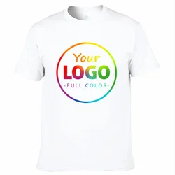 Personalized Cotton T - Shirt with Custom Photo and Text Design - XXXL (White)