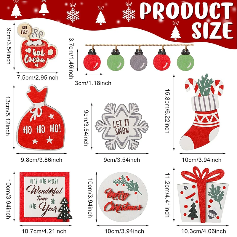 

Деревянные рождественские украшения «сделай сам», подвески для рождественской елки, украшения для дома, рождественские подарки для детей, аксессуары для украшения нового года