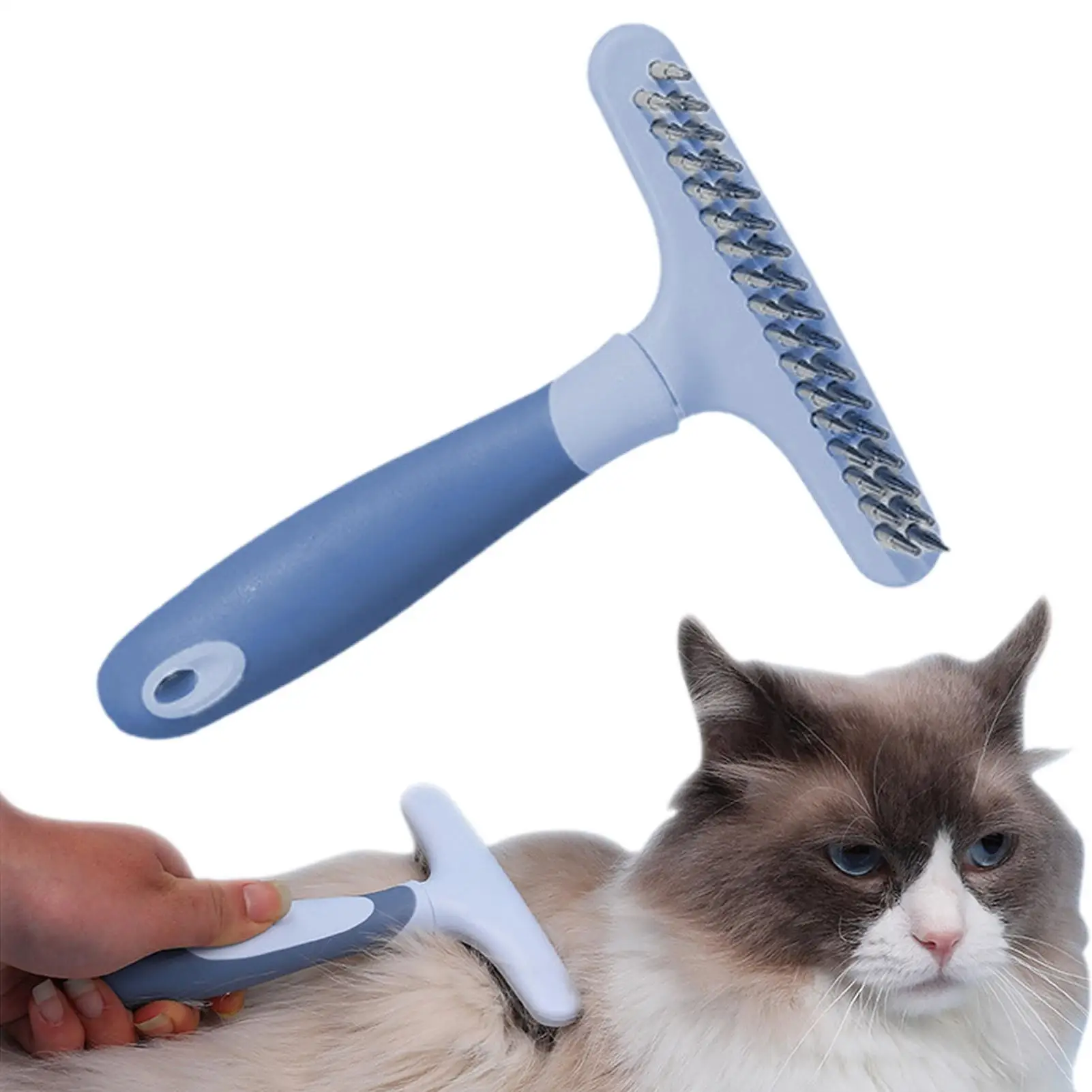 

Cat Shedding Brush Dog Hair Removal Comb Pet Fur Knot Cutter Grooming Tool for Deshedding Dematting Detangler Short Long Hair