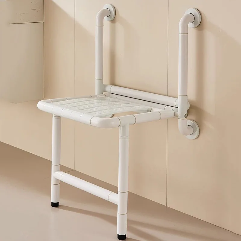 

Wall Bracket Shower Stool Vacume Suction Collapsible Toilet White Shower Stool Foldable Corner Taburete Plegable Home Furniture