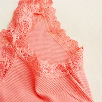 Black Tops Summer Sleeveless Women Tank Top With Lace Top Red Inside Wear Lace Camisoles Loose Underwear Womens Clothing Vest - Image 6