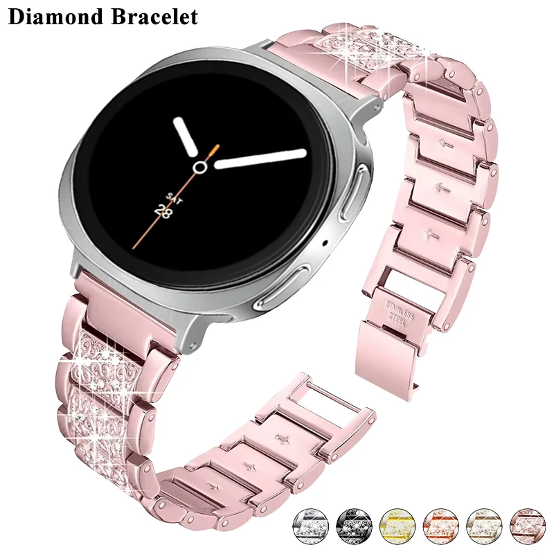 Luxury Diamond Metal Bracelet for Women - Elegant Replacement Strap for Smart Watches