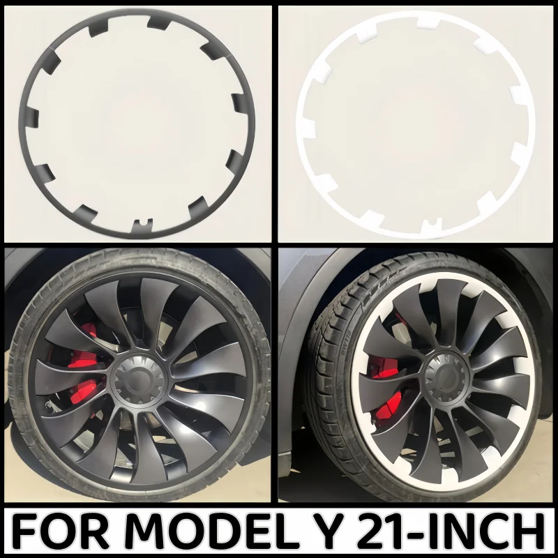 Hub Caps 21 Inch Wheel Hub Protection For Tesla Model Y Performance Rim Patch Protectors ABS Wheel Covers 4PCS wheel hub covers wheel hub caps