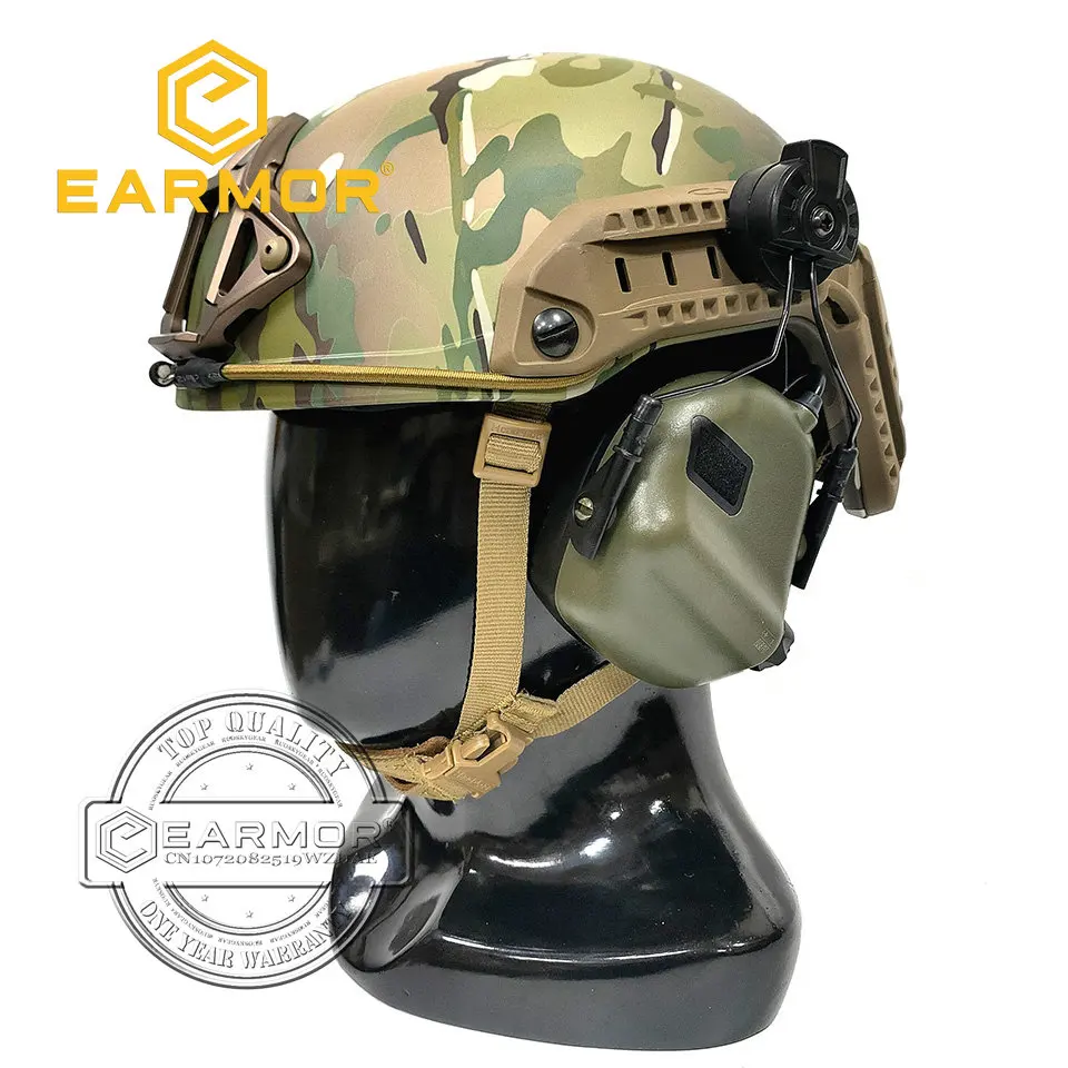 

OPSMEN EARMOR M31H MOD3 Tactical Headset Noise Canceling Hearing Protection Softair Aviation Headphone for FAST MT Helmets 2