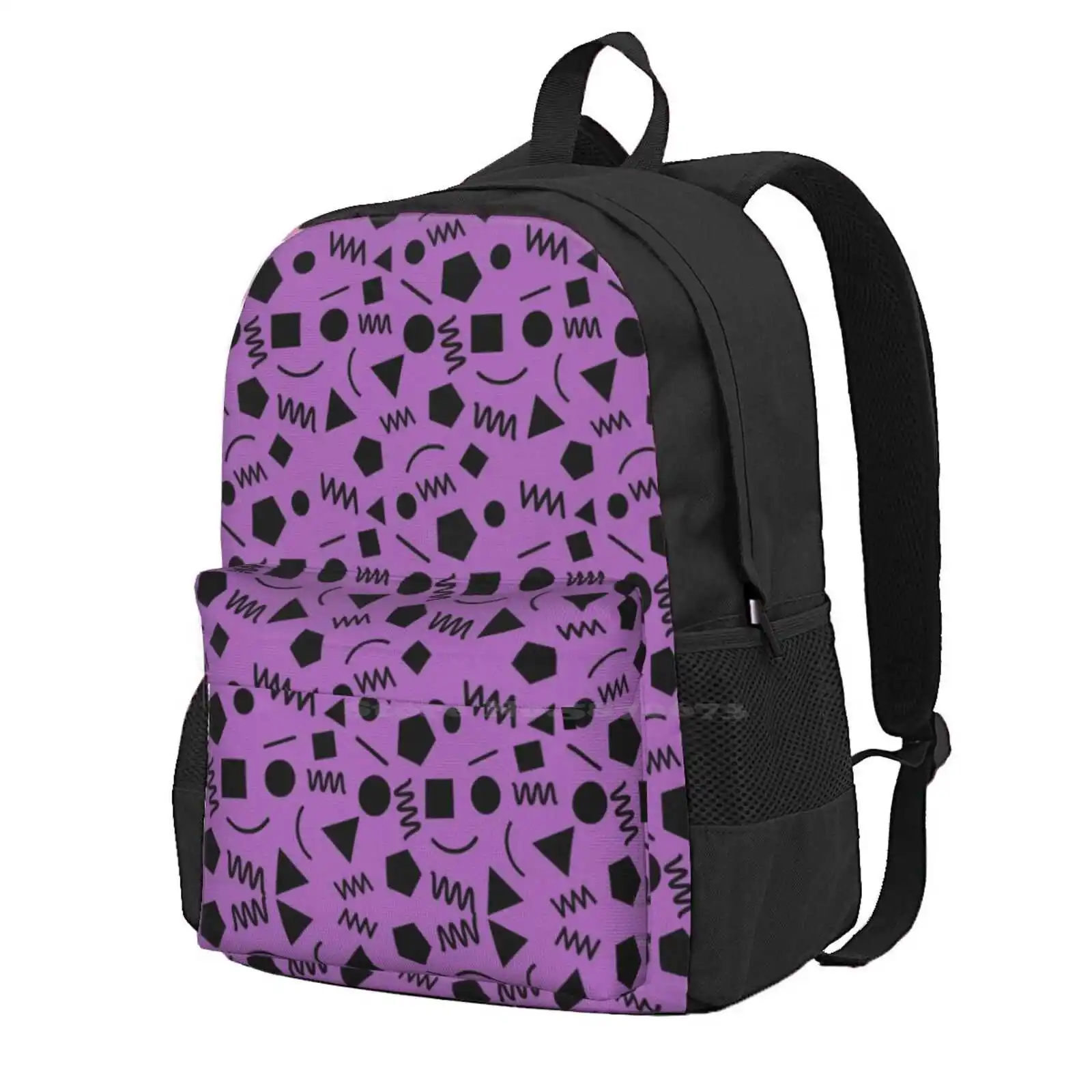 

Sunset Purple Memphis Pattern Backpack For Student School Laptop Travel Bag 80S Memphis 90S Memphis Memphis Pattern Color