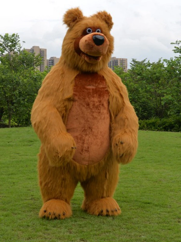 Costume da mascotte orso gonfiabile gigante per tutto il corpo