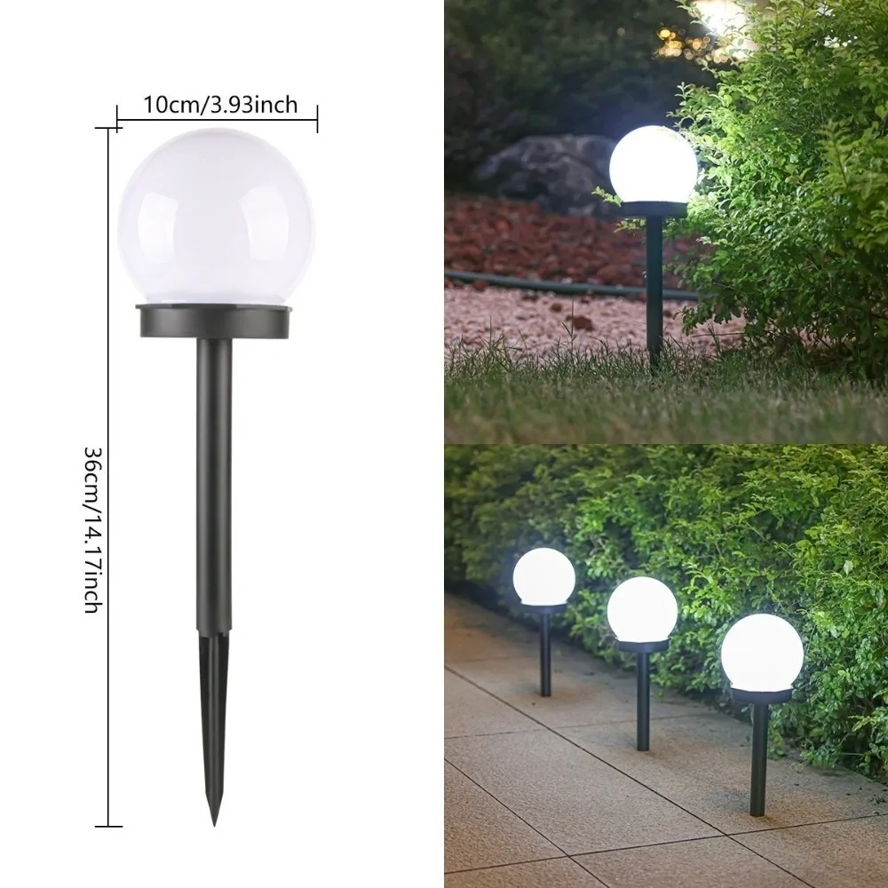 4pcs 스마트 태양열 전원 LED 야외 지상 조명 방수 LED 전구 라이트 태양 정원 조명 LED 경로 조명 정원 장식