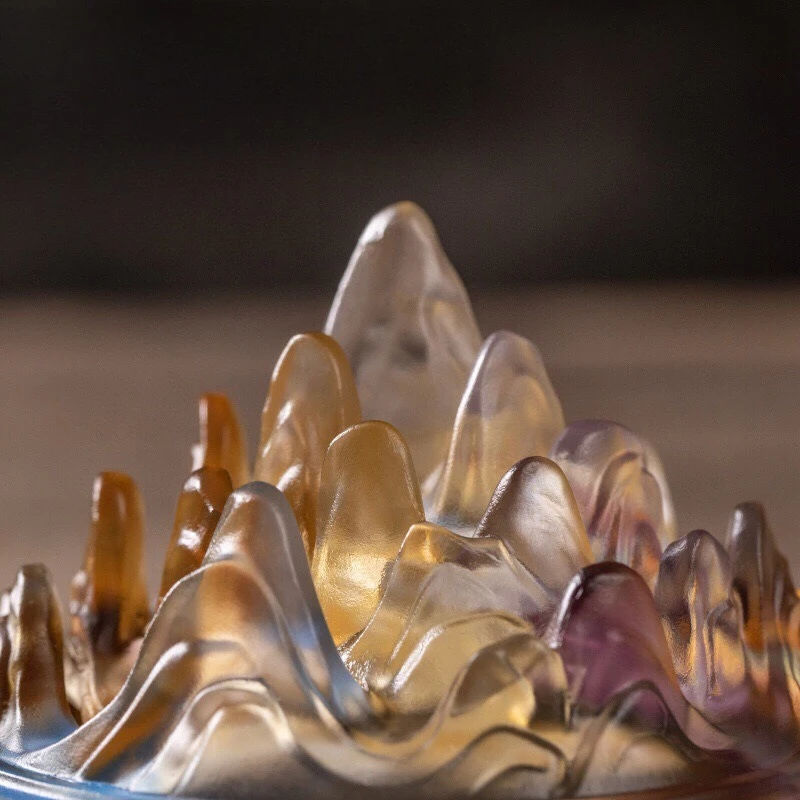 Chinese Vintage Incense Burner Glazed Cover Copper Disc Incense Burner Playing Incense Seal Script Household Indoor Ornaments