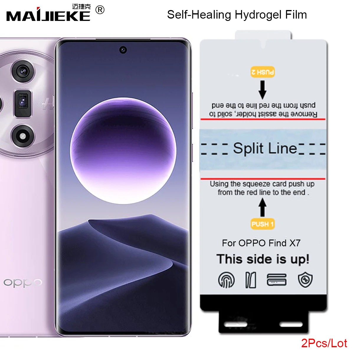 

Гидрогелевая пленка для OPPO Find X7 Ultra X6 X5 Pro Realme 12 11 Pro Plus GT Neo 5, 2 упаковки