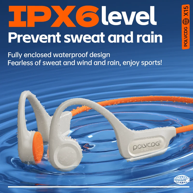 POLVCDG Bone Conduction Bluetooth Earphones 32GB Memory IPX6 Sweatproof and Rainproof Bicycle Sports Earphones X15 wireless earphones bluetooth earphones wireless bluetooth earphones bluetooth headphones wireless bluetooth headphones