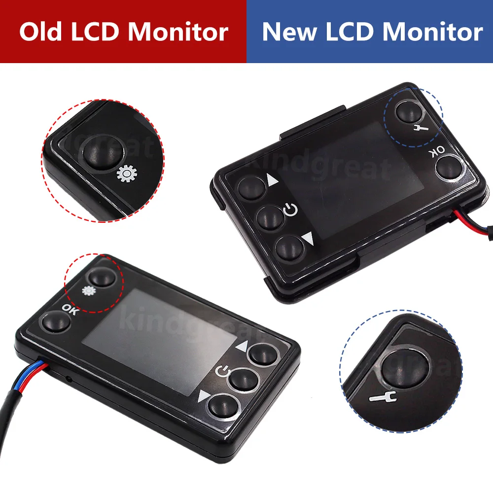 12V 24V Parking Heater Controller Diesel Air Heater LCD Monitor Switch + Remote Control + Control Motherboard for Chinese