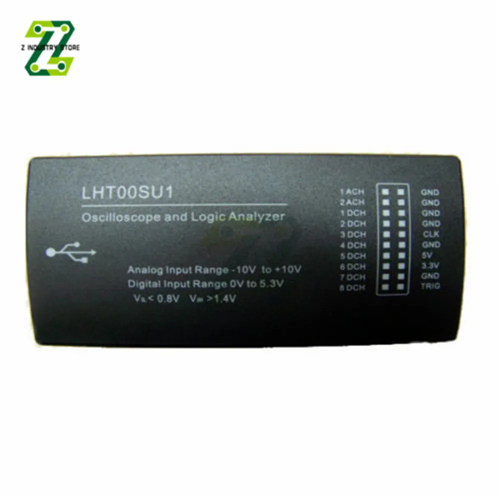 Virtual Oscilloscope Logic Analyzer LHT00SU1 Multi-function Signal Generator I2C SPI CAN Uart With Clamp Line and USB Connector logic analyzer