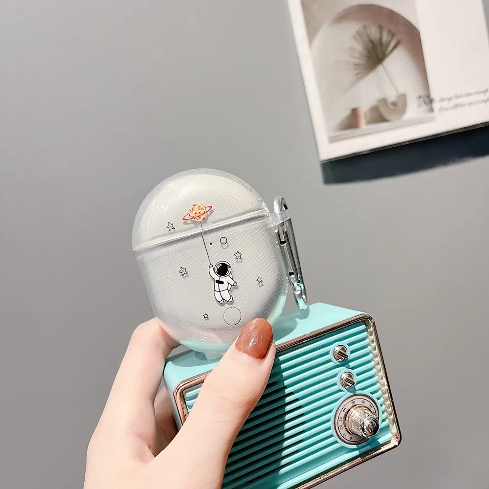 Cute Flower Astronaut Soft Silicone Earphone Case Headphone Shell For Xiaomi Redmi Buds 3 Pro TWS Cases AirDots 3 Pro Capa Funda
