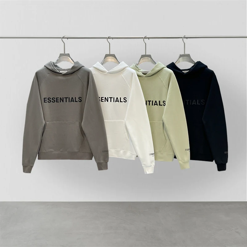 

Essentials Kareem Pullover Sweatshirt Jerry Lorenzo Fashion Brand 3D Rubber Letter Print Unisex Hip Hop Loose Oversize Hoodie