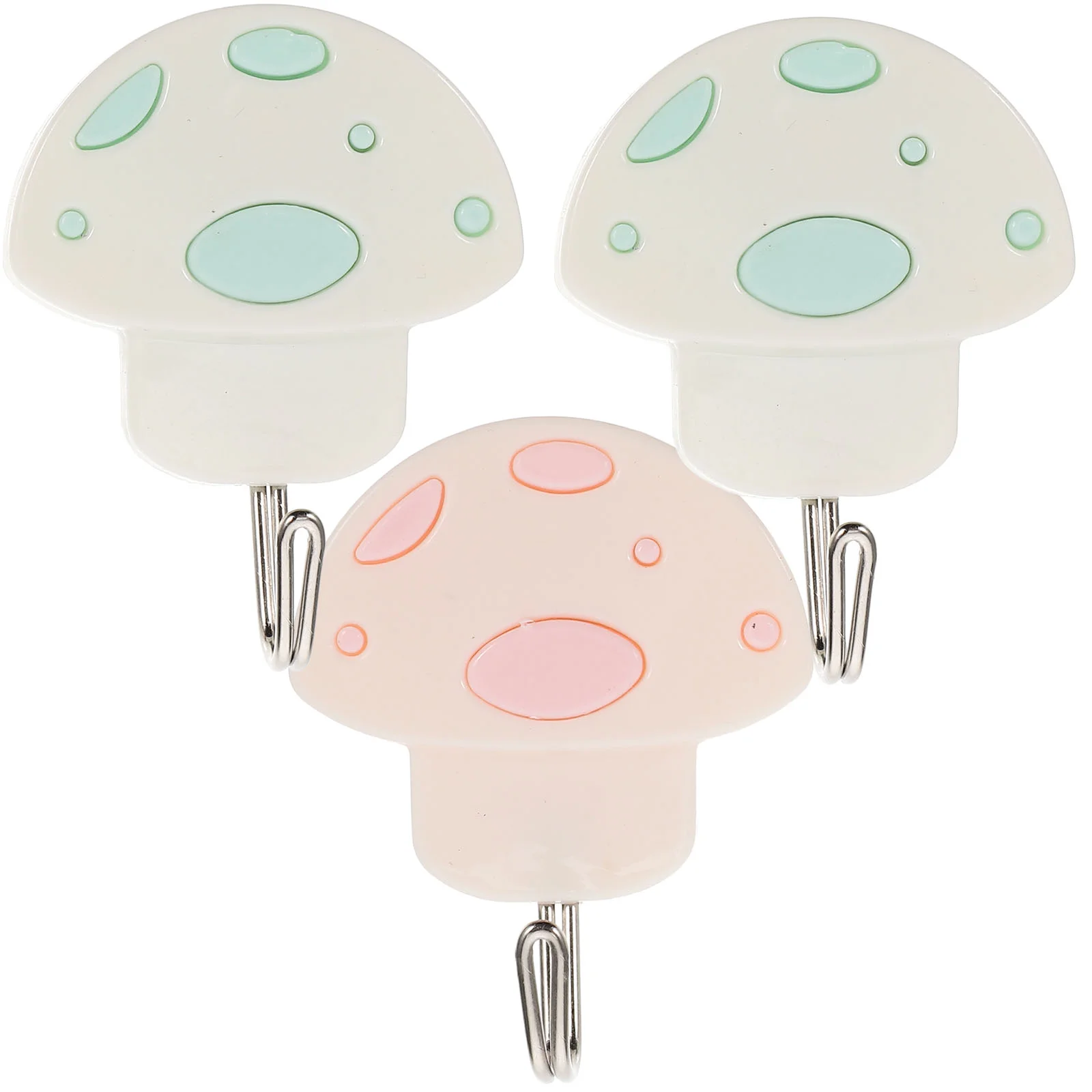 

Self-Adhesive Heavy Duty Wall Hooks for Bathroom Towels and Bags Decorative Mushroom Design Without Nails