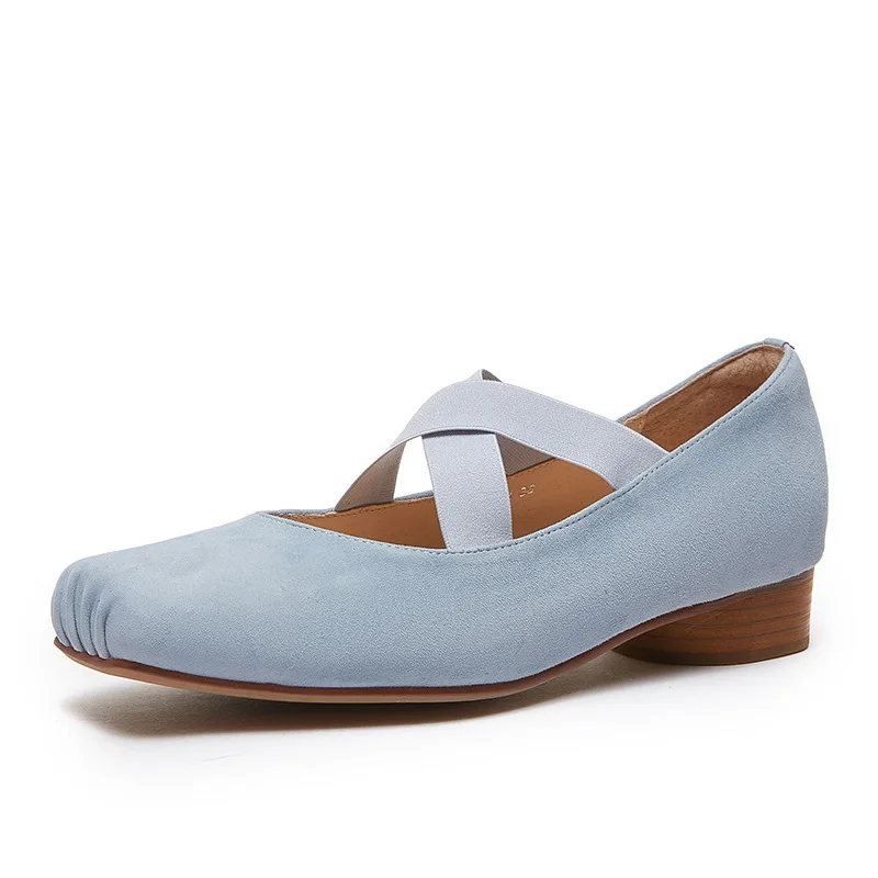 L2504  Susde Leather Solid Elegant Ballet Flats Women Shoes 2025 Spring Style Women Shoes 5