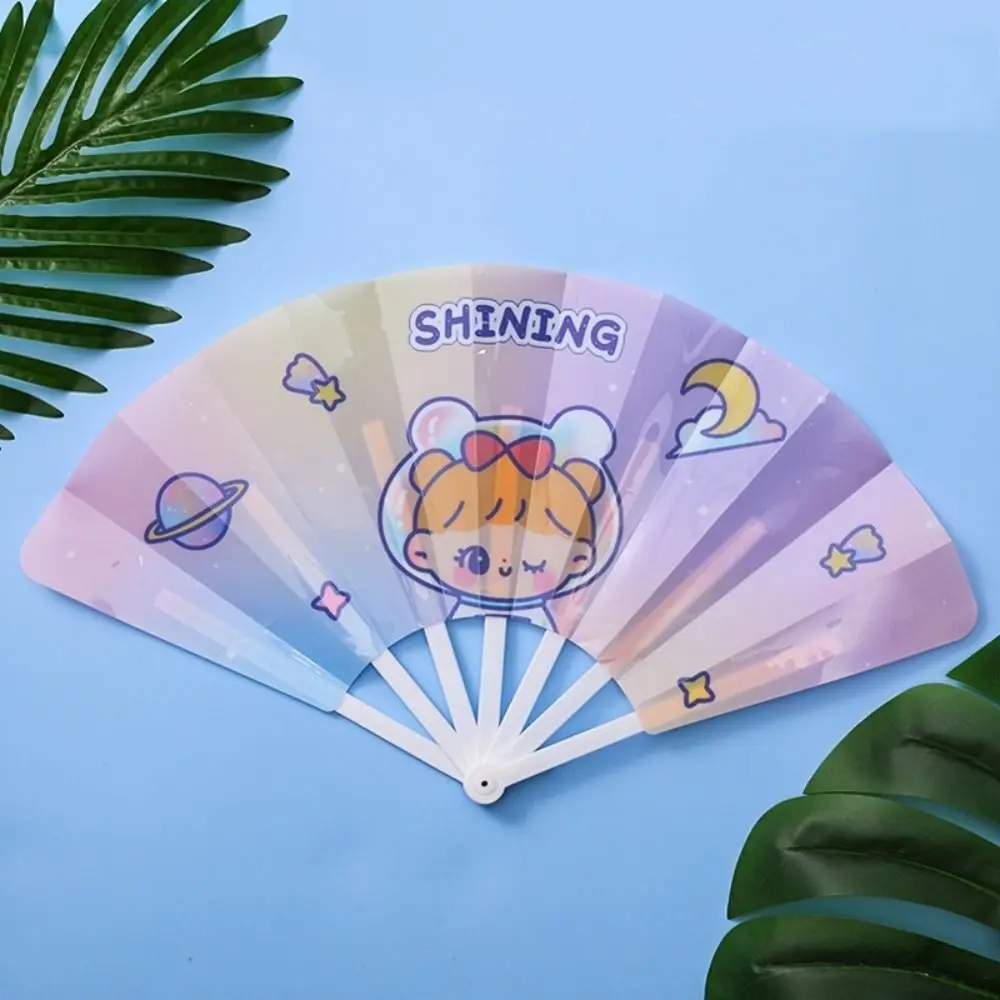 Cute Cartoon Folding Handheld Fan - Home Decoration Accessory