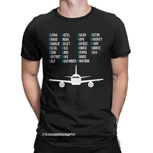 Phonetic Alphabet Airplane Pilot Gift Tshirt For Men Fun Tee Shirt Aviation Lover Tee Shirt Harajuku Clothes