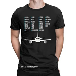 Phonetic Alphabet Airplane Pilot Gift Tshirt For Men Fun Tee Shirt Aviation Lover Tee Shirt Harajuku Clothes